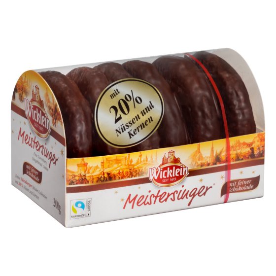 Wicklein Meistersinger Nürnberger Oblaten Lebkuchen Schokolade 200g 