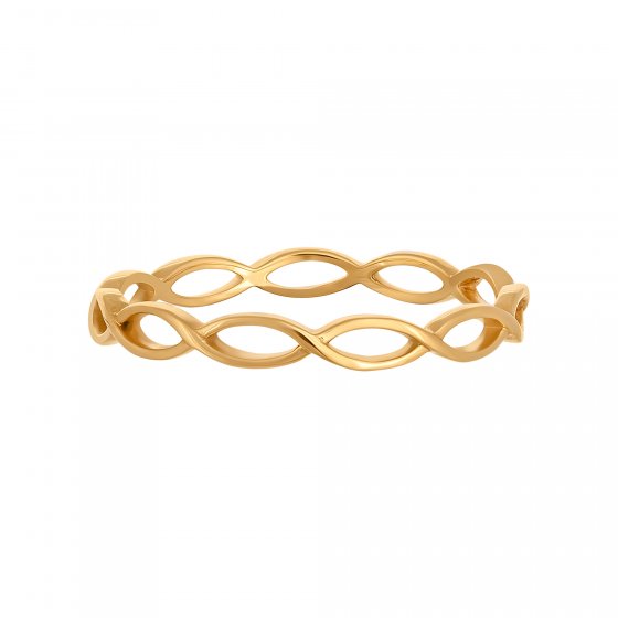 Ring 925/- Sterling Silber vergoldet Cut Outs Stacking 