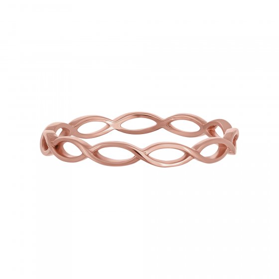 Ring 925/- Sterling Silber rosévergoldet Cut Outs Stacking 