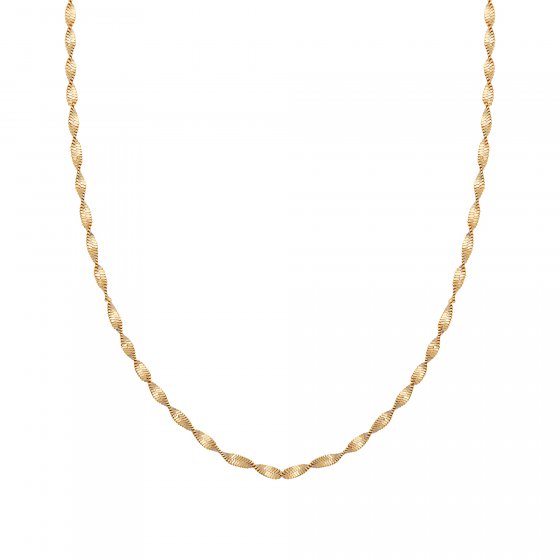 Collier 925/- Sterling Silber Flachpanzer Kette gedreht  vergoldet 