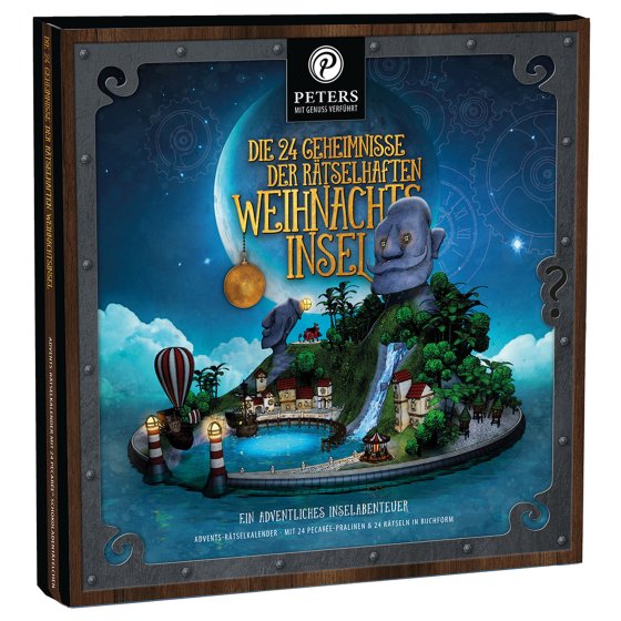 Peters Adventskalender Rätselkalender Pralinen mit Alkohol 225g 