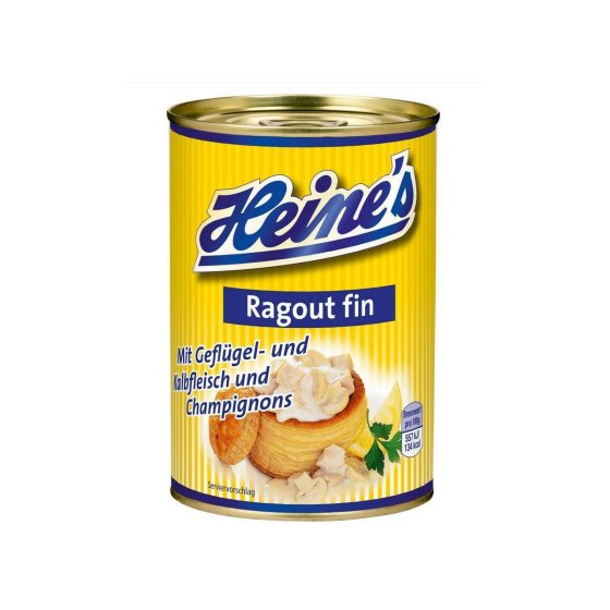 Heines Ragout fin mit Geflügel Kalbfleisch und Champignons 400g 