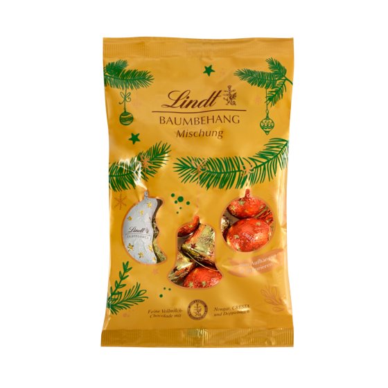 Lindt Mischung Baumbehang Vollmilch mit verschiedenen Füllungen 200g 