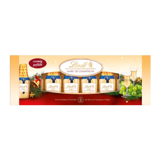 Lindt Marc de Champagne Schokoladen Fläschchen gefüllter Genuss 131g 