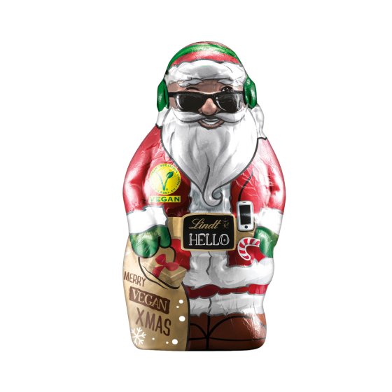 Hello Santa Weihnachtsmann Kakaoerzeugnis mit Mandelmark vegan 80g 
