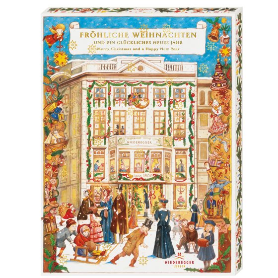 Niederegger Adventskalender Cafe Niederegger mit 31 Türchen 525g 