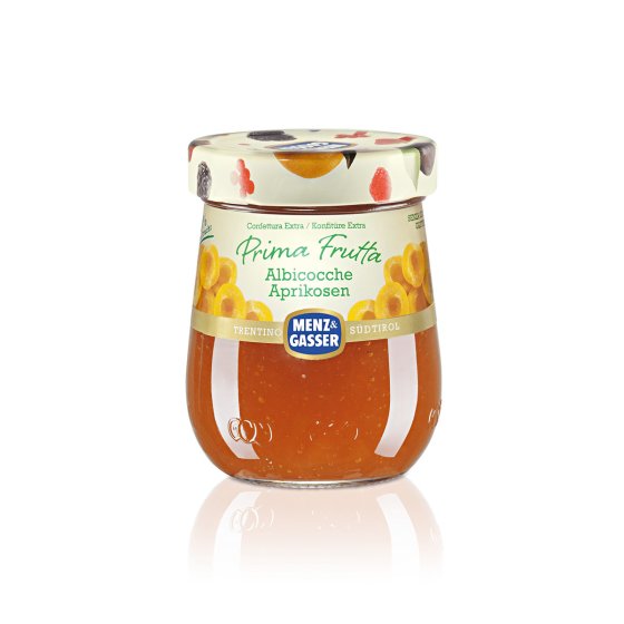 Menz und Gasser Prima Frutta Albicocche Aprikosen Konfitüre Extra 340g 