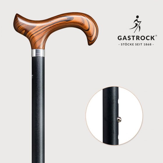 Gehstock „Leichtmetall-Derby” Schwarz