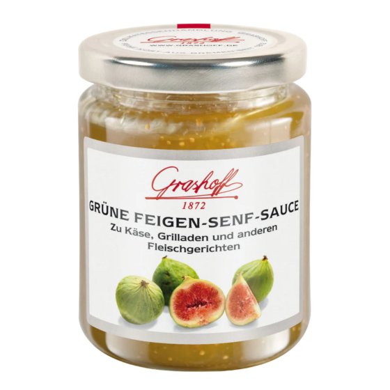 Grashoff Grüne Feigen Senf Sauce zu Käse und Fleischgerichten 200ml 