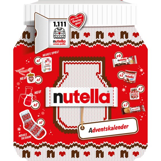 Nutella Adventskalender gefüllt mit Ferrero Nutella Produkten 528g 