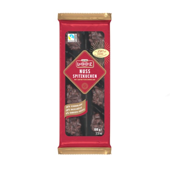 Lambertz Nuss Spitzkuchen Zartbitter mit kandierten Früchten 100g 