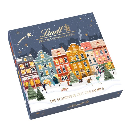 Lindt Pralinen Winterhäuser Motiv liebevolle Geschenkpackung 215g 