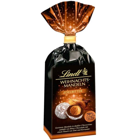 Lindt Weihnachts Mandeln Edelbitter mit dunkler Schokocreme 100g 