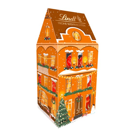 Lindt Winterhaus groß mit verschiedenen Pralinen Packung 135g 