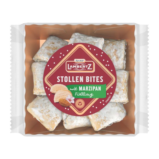 Lambertz Stollen-Bites mit Marzipan-Fruchtfüllung Packung 350g 