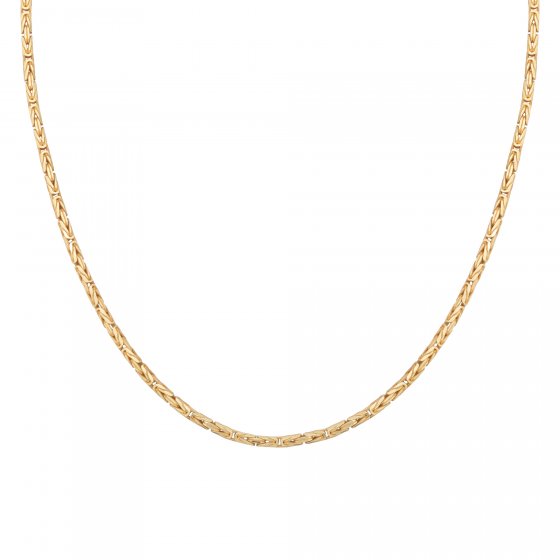 Collier 925 Silber vergoldet Königskette diamantiert 