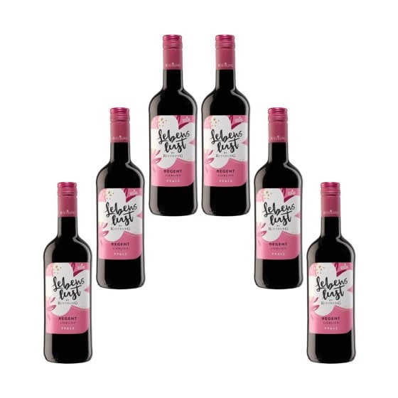 Rietburg Lebenslust Regent Rotwein fruchtig süß 750ml 6er Pack 