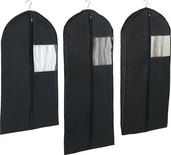 Kleidersack Mod. Deep Black 3-teiliges Set, klein, mittel & groß