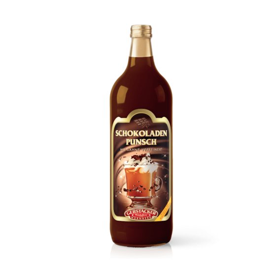 Gerstacker Schokoladenpunsch kräftige Schokoladennote Flasche 1000ml 