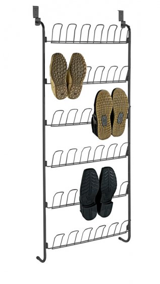 Türregal für Schuhe Schwarz, für 18 Paar 