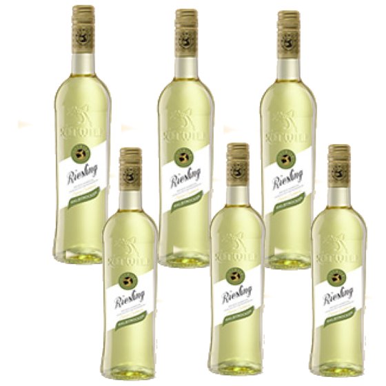 Rotwild Riesling halbtrockener Weißwein feines Aroma 750ml 6er Pack 