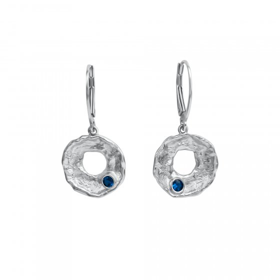 Ohrhänger 925 Silber rhodiniert mit synth. Spinell 