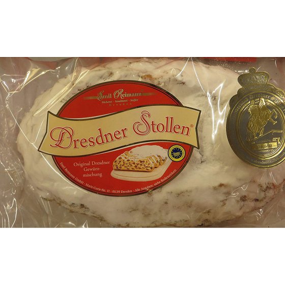 Emil Reimann Dresdner Stollen mit Mandeln in Klarsichtfolie 1000g 