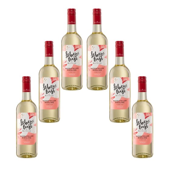 Rietburg Lebenslust Muskateller Riesling fruchtig 750ml 6er Pack 