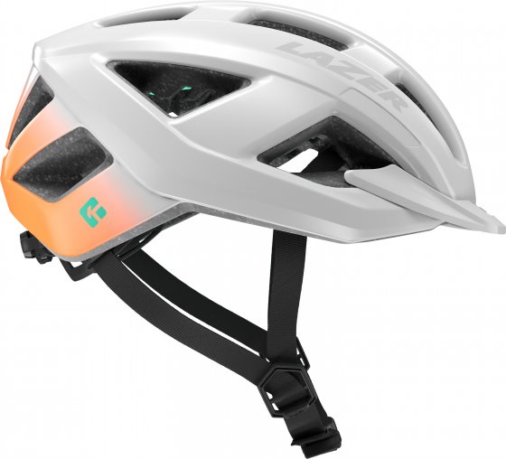 Fahrradhelm  Cerro KinetiCore, White Flash Orange 