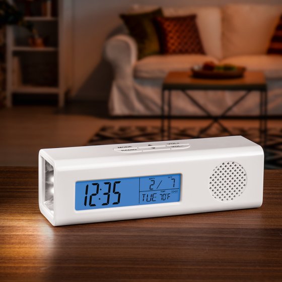 Der Multifunktions-Radiowecker mit integrierter Taschenlampe 