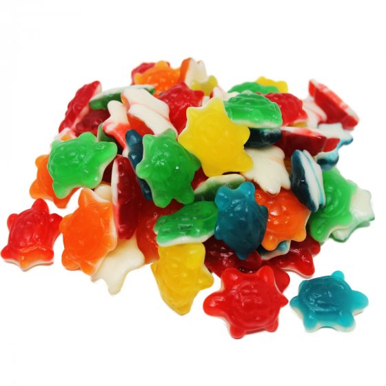 Fruchtgummi Schildkröten bunt fruchtig mit Schaumzuckerboden 175g