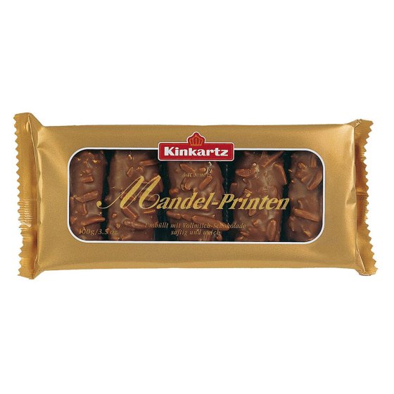 Kinkartz Mandel Printen umhüllt mit Vollmilchschokolade 100g 12er Pack 