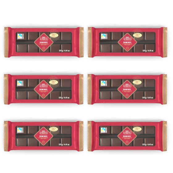 Lambertz Aachener Dominos Zartbitter Vollmilchschokolade 125g 6er Pack 