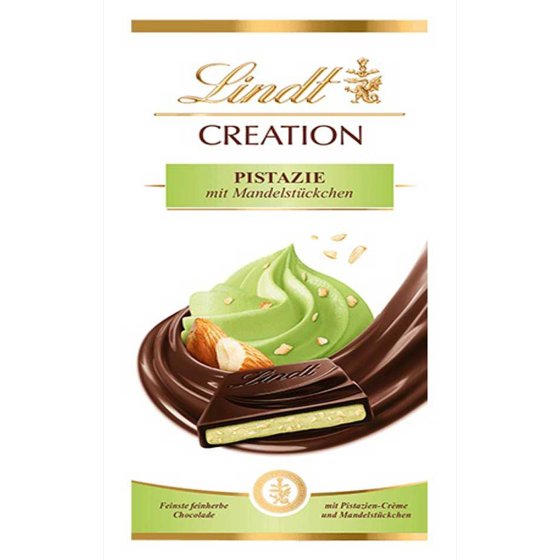Lindt Creation Schokolade mit Pistazie und Mandelstückchen 148g 
