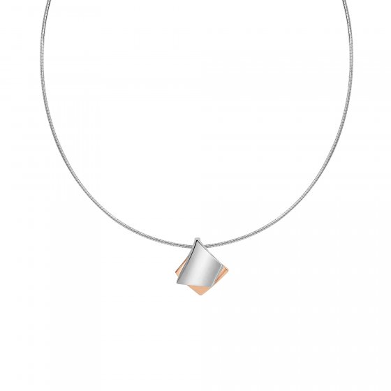 Halskette Silber 925 rhodiniert und rosé-vergoldet 42cm lang 