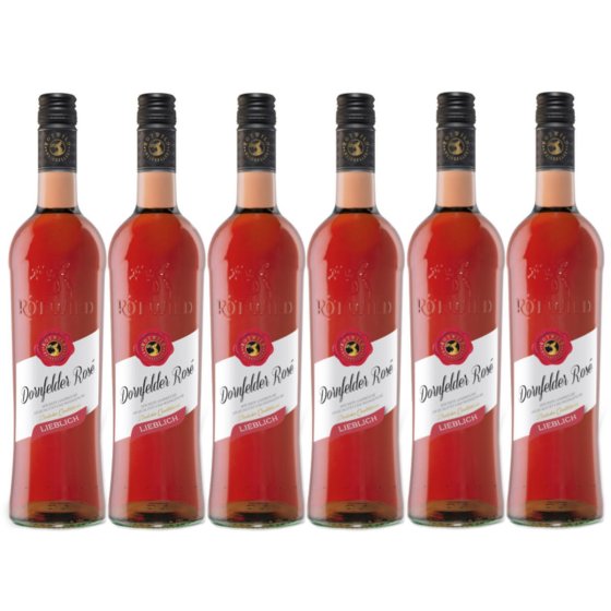 Rotwild Dornfelder Rose lieblich rote Trauben 750ml 6er Pack 