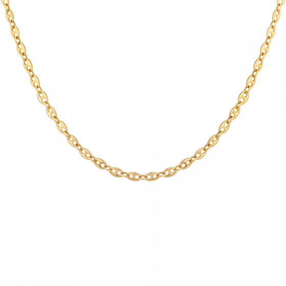 Collier 925 Silber vergoldet Kette Y-Kette Kaffeebohnenkette 