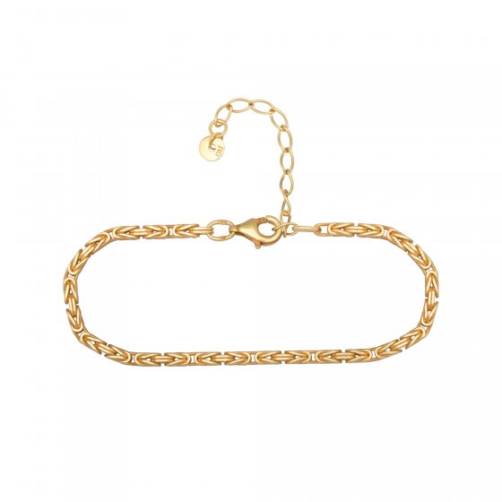 Armband 925 Silber vergoldet Königskette diamantiert 