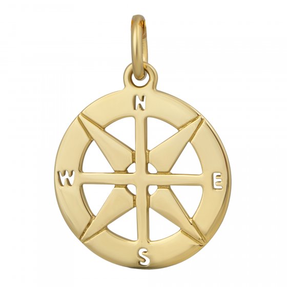 Anhänger Gold 375 mit Kompass-Motiv 