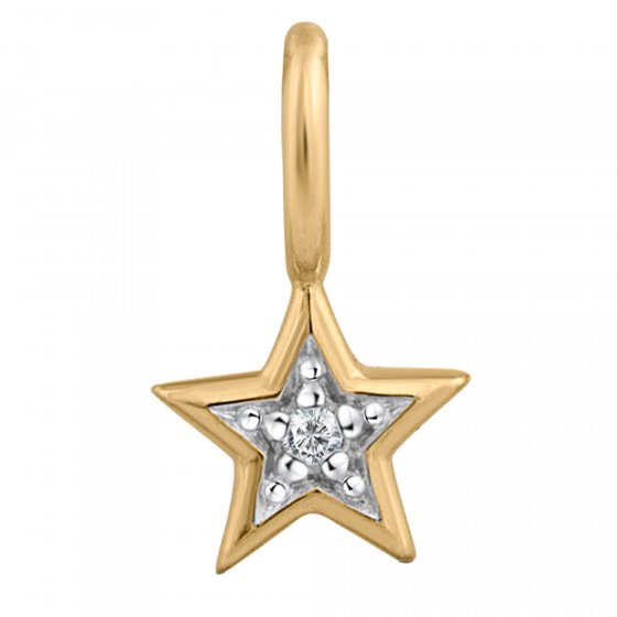 Anhänger Gold 585 Stern-Motiv mit Brillant 0,005ct. 