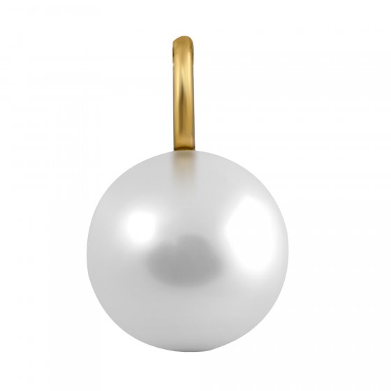 Anhänger Gold 585 mit weißer Perle 9mm 