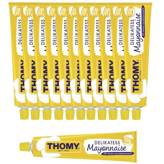 Thomy Delikatess Mayonnaise cremig würzig im Geschmack 200ml 12er Pack 