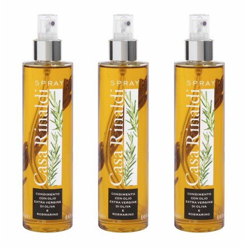 Casa Rinaldi Olivenöl Extra Vergine mit Rosmarin Spray 250ml 3er Pack 