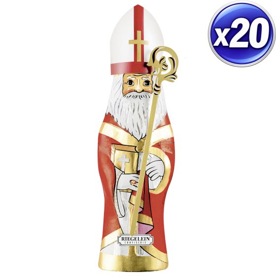Riegelein St Nikolaus aus Vollmilchschokolade 140g 20er Pack 