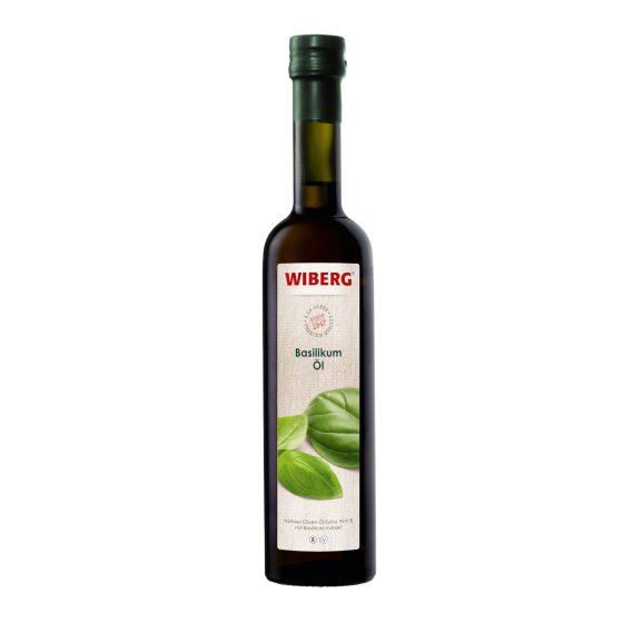 Wiberg Basilikum Öl aus hochwertigem Nativem Olivenöl Flasche 500ml 