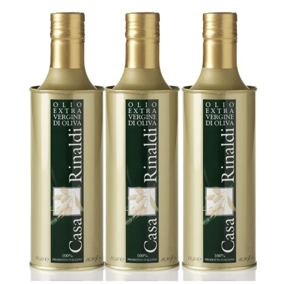 Casa Rinaldi 100% Italienisches Natives Olivenöl Extra 500ml 3er Pack 
