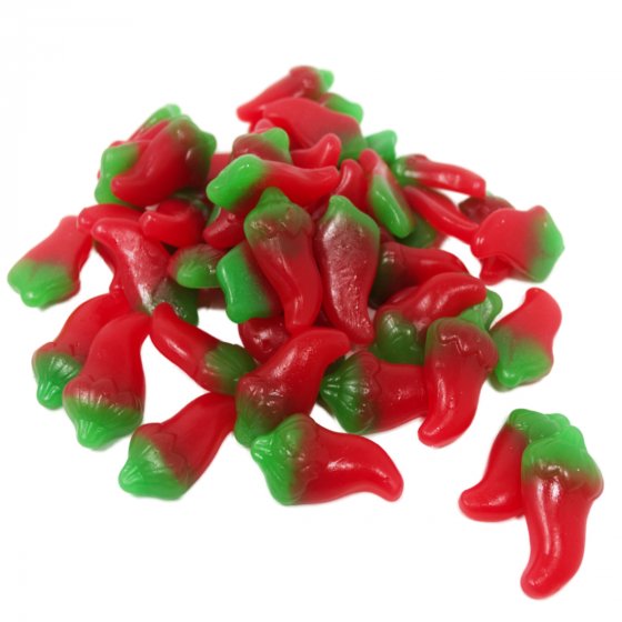 Fruchtgummi Hot Chili Schoten mittelscharfes Fruchtgummi 300g 
