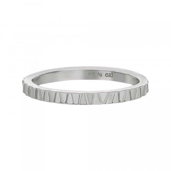 Ring 925 Silber rhodiniert Muster Stacking 