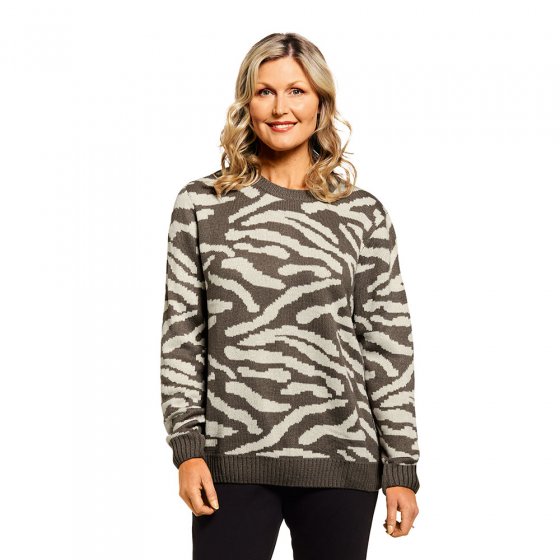 Gemusterter Strickpullover 