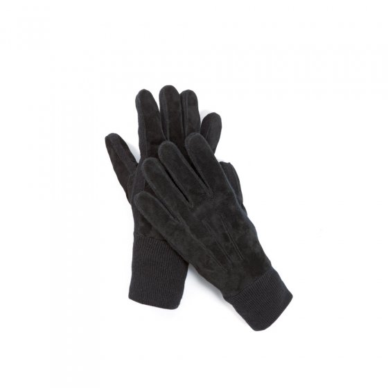 Lederhandschuh mit Strickeinsätzen